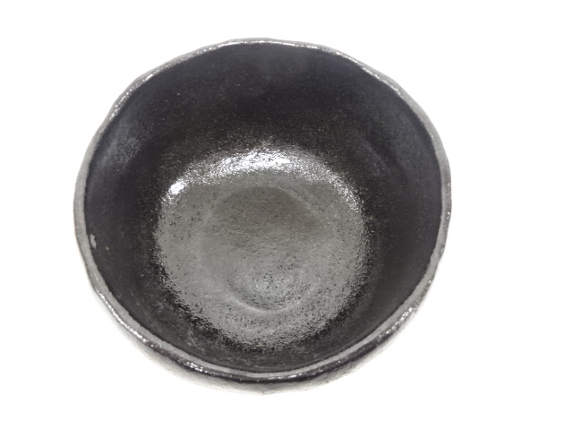  楽焼　佐々木昭楽造　黒楽　茶碗